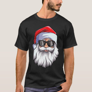 T-shirt Le Père Noël visage Lunettes de soleil avec barbe