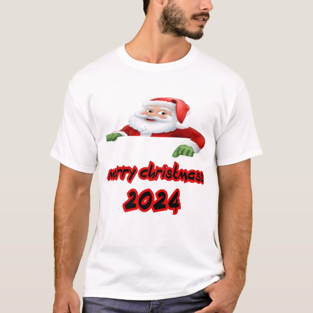 T-shirt Le Père Noël vous souhaite à tous une bonne année (Devant)