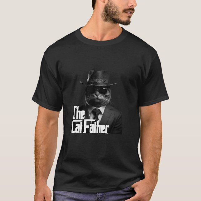 T-shirt Le père père Patersday Meilleur Anniversaire Chat  (Devant)