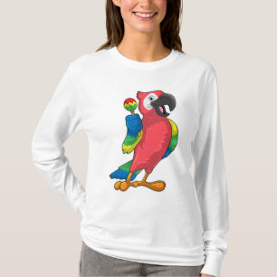 T-shirt Le perroquet à la musique avec Maracas