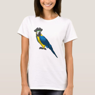 T-shirt Le perroquet comme pirate avec Casquette