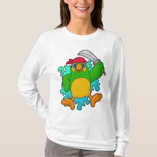T-shirt Le perroquet comme pirate avec épée