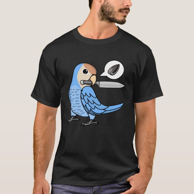 T-shirt Le Perroquet de couteau veut des graines Je Pêche  (Devant)