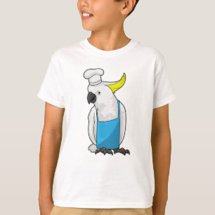 T-shirt Le perroquet en tant que chef avec casquette Cuisi