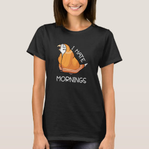 T-shirt Le Perroquet Fatigué déteste les matinées I White