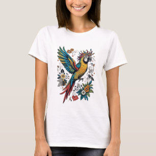 T-shirt Le perroquet tropical vibrant