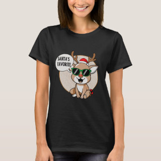 T-shirt Le personnage de rennes favori de père Noël