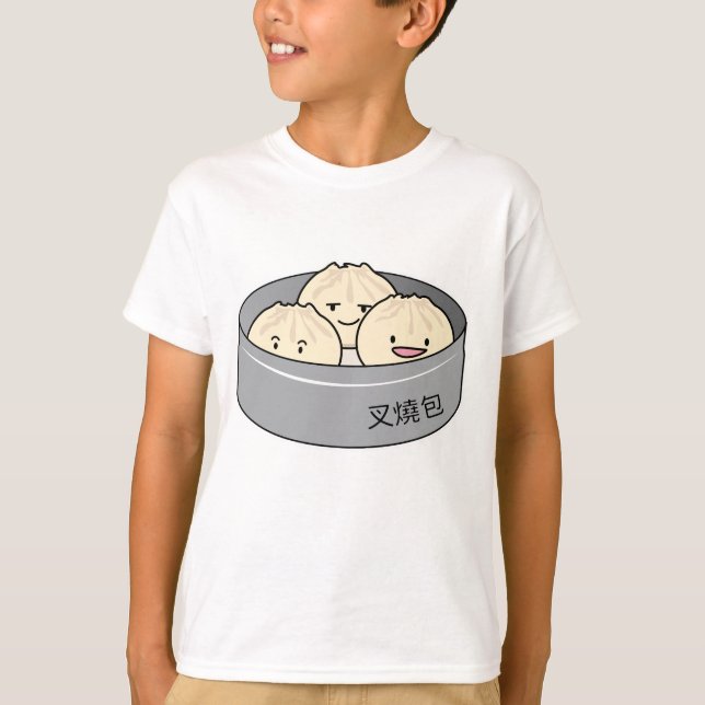T-shirt Le petit déjeuner chinois de dim sum de petit pain (Devant)