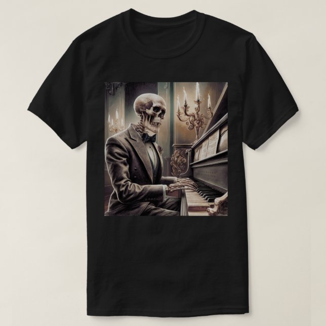T-shirt Le pianiste mort (Design devant)
