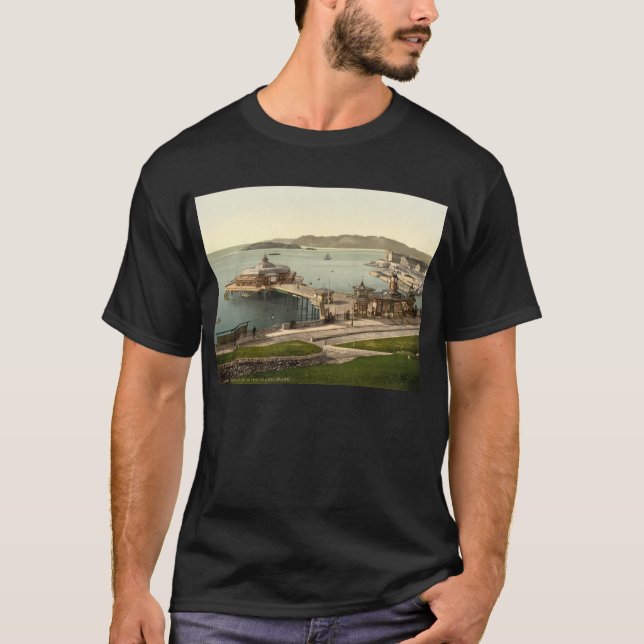 T-shirt Le pilier, avec l'île de Drake, Plymouth, (Devant)