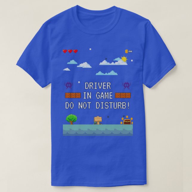 T-shirt Le Pilote Dans Le Jeu Ne Disturbe Pas 3 (Design devant)