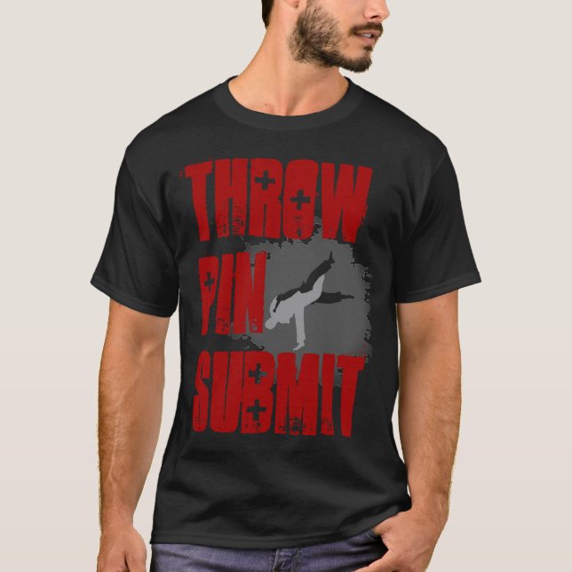 T-shirt Le Pin de jet soumettent le judo (Devant)