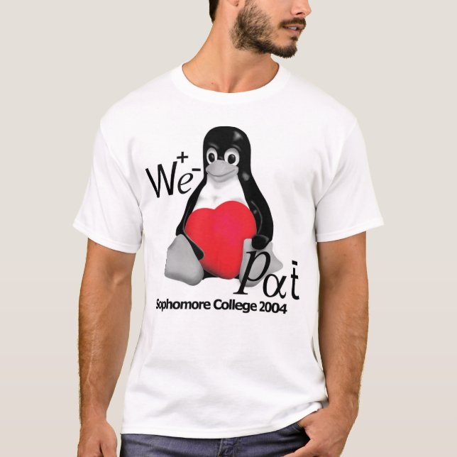 T-shirt Le pingouin aime Pat (Devant)
