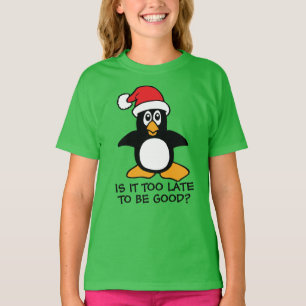 T-shirt Le pingouin drôle de Noël est lui trop en retard