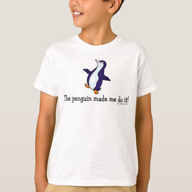 T-shirt Le pingouin m'a incité à le faire ! (Devant)