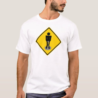 T-shirt Le pipi halète le panneau routier