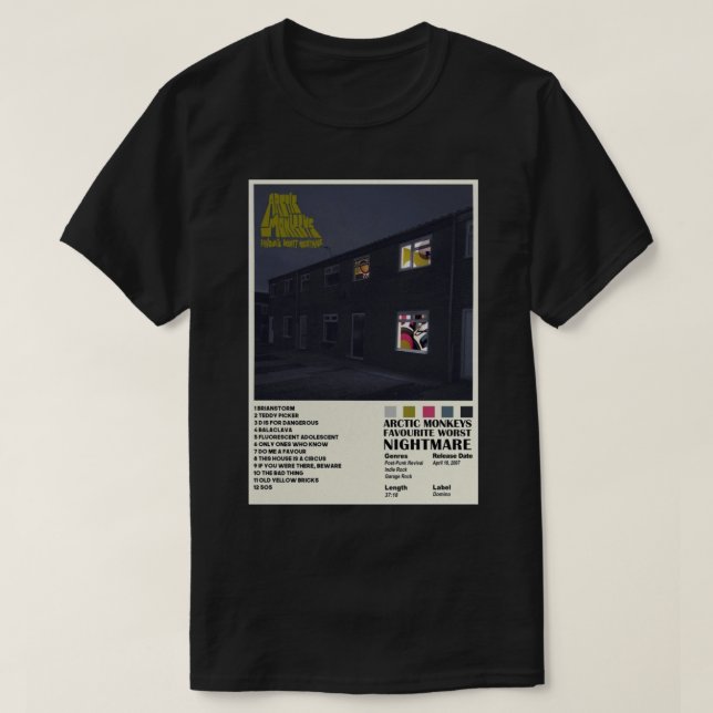 T-shirt Le Pire Cauchemar Préféré En A.M - Album Minimalis (Design devant)