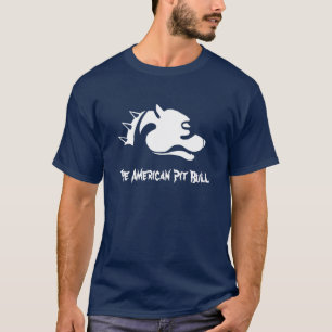 T-shirt Le pitbull américain - blanc