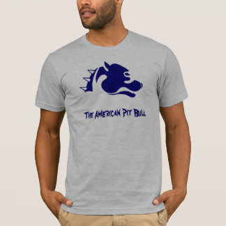 T-shirt Le pitbull américain - bleu