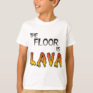 T-shirt Le plancher est lave, jeu d'enfants d'amusement.
