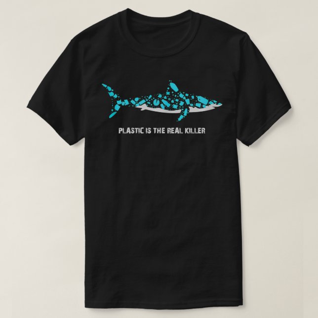 T-shirt Le Plastique Est Le Véritable Tueur De l'environne (Design devant)