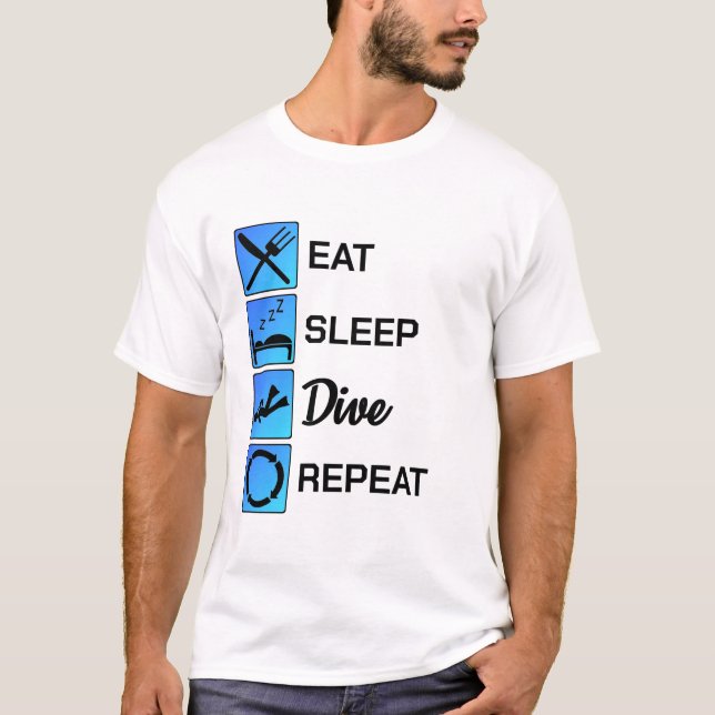 T-shirt Le plongeur mangent le cadeau de récif de (Devant)