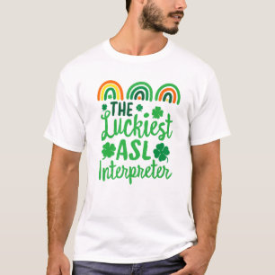 T-shirt Le plus chanceux interprète de l'ASL St. Patrick's