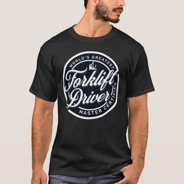 T-shirt le plus grand casquette de chariots élévateurs au  (Devant)