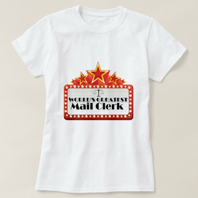 T-shirt Le plus grand commis de courrier du monde (Design devant)