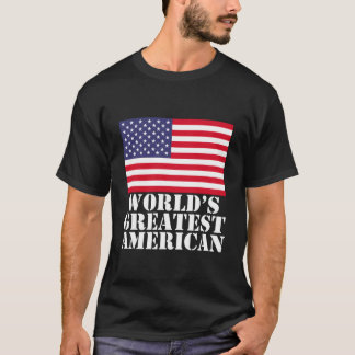 T-shirt Le Plus Grand Drapeau Américain Design Funny Patri
