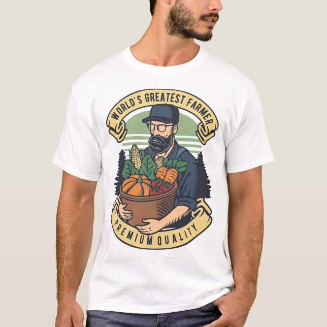 T-shirt Le plus grand fermier du monde (Devant)