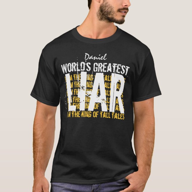 T-shirt Le plus grand MENTEUR A004 drôle des mondes (Devant)