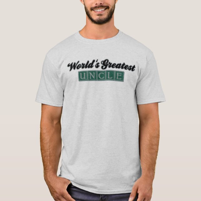 T-shirt Le plus grand oncle du monde (vert) (Devant)