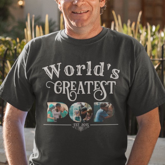 T-shirt Le plus grand POP du monde avec 3 cadres photo (Créateur téléchargé)