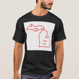 T-shirt Le plus mauvais état du Michigan toujours rouge