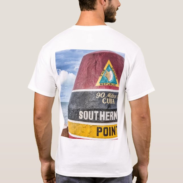 T-shirt Le point le plus le plus au sud Key West (Dos)