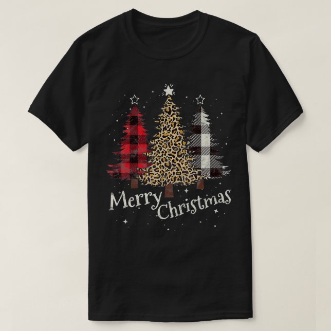 T-shirt Le poison de Merry Christmas Three Xmas Trees Buff (Design devant)