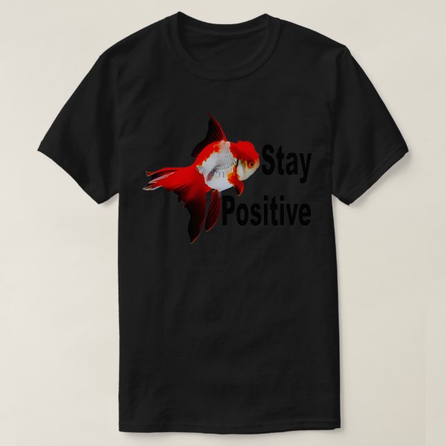 T-shirt Le poisson rouge reste positif (Design devant)