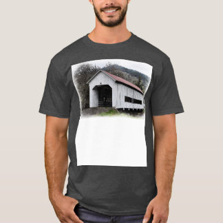 T-shirt Le pont couvert sur le toit rouge