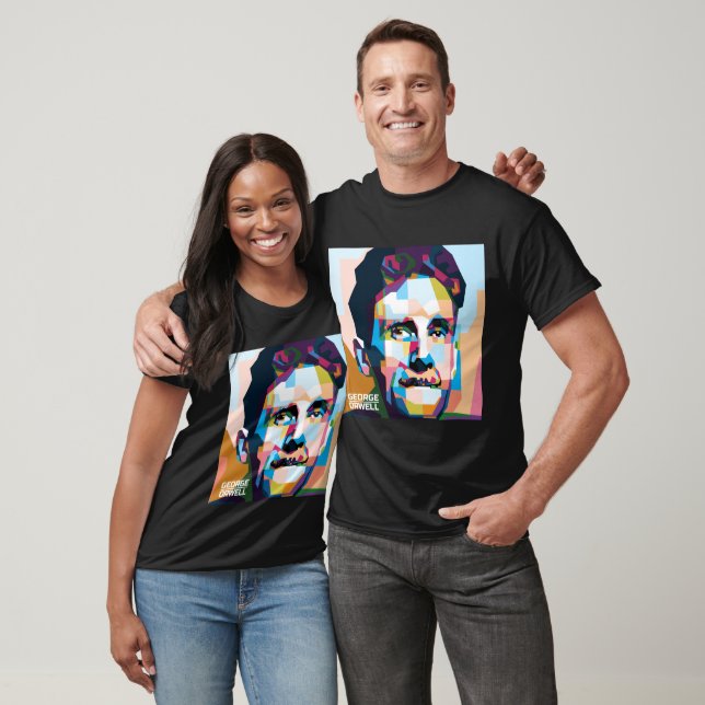 T-shirt Le popart Abstrait George Orwell dans WPAP (Unisexe)