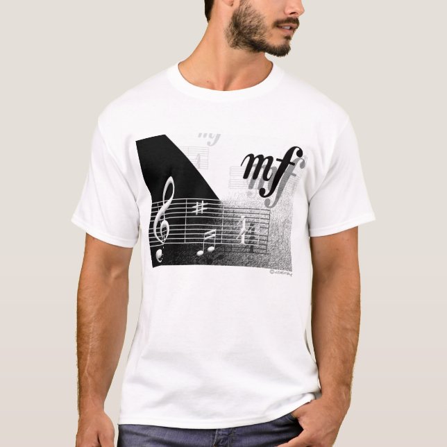 T-shirt Le portant fort avec l'habillement de MusicMinds (Devant)
