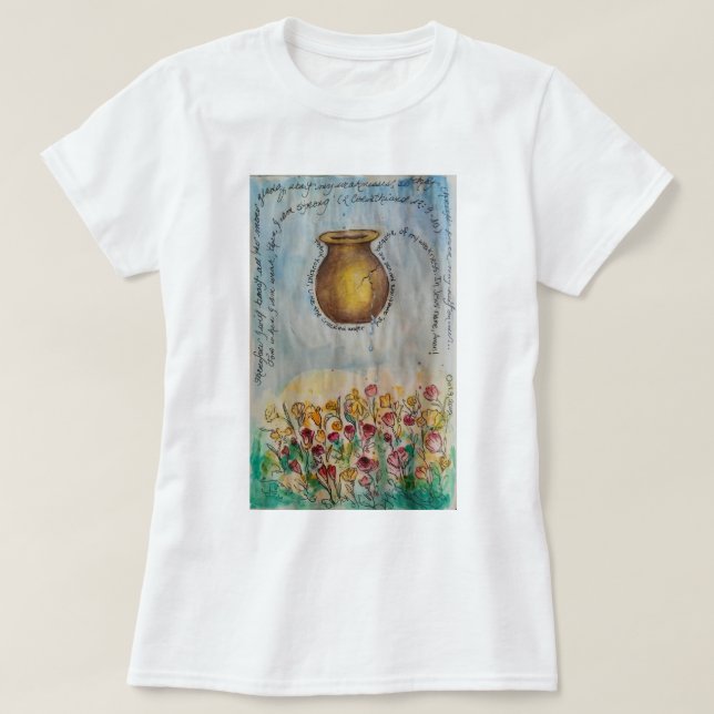 T-shirt Le pot criqué (Design devant)