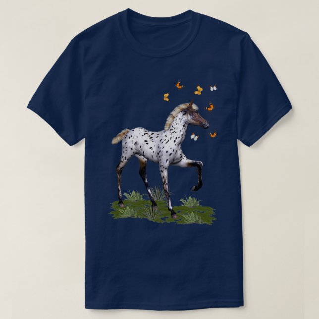 T-shirt Le poulain et les papillons (Design devant)