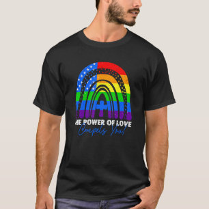 T-shirt Le Pouvoir De L'Amour Vous Oblige Lgbt Drapeau Usa