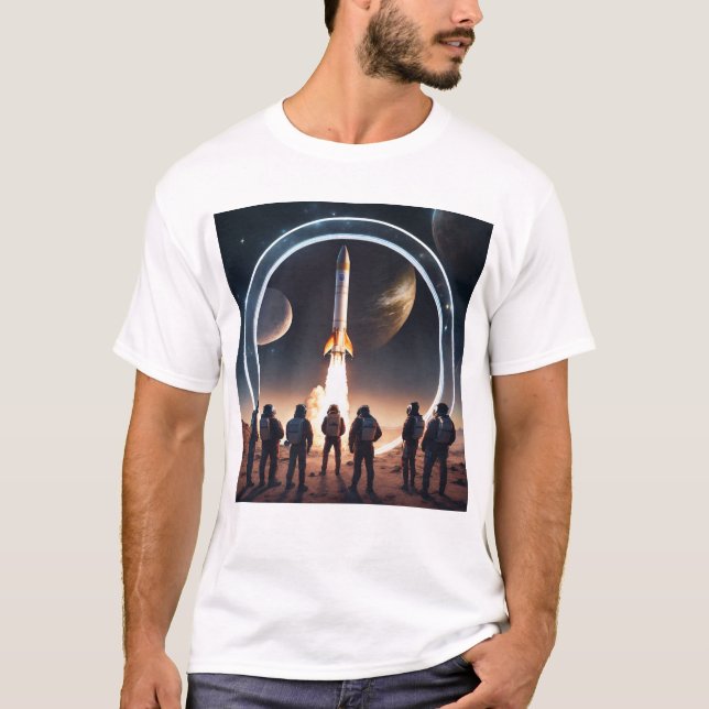 T-shirt "Le premier aperçu d'Ape aux étoiles" (Devant)