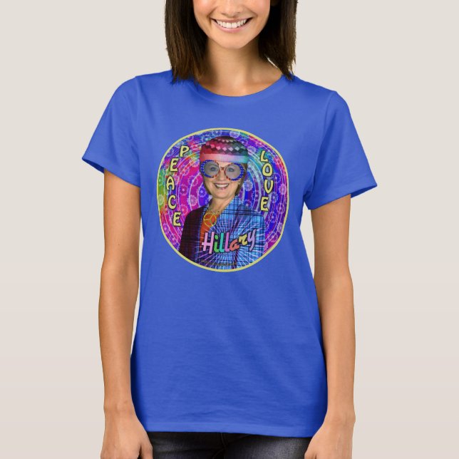 T-shirt Le Président 2016 de Hillary Clinton Hippie (Devant)