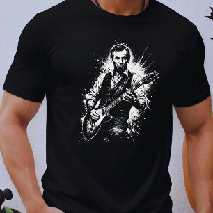 T-shirt Le président Abraham Lincoln jouant de la guitare
