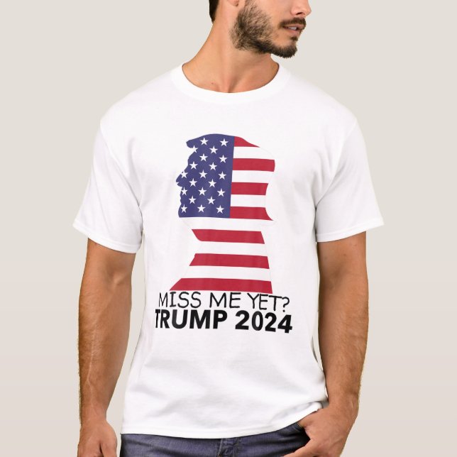 T-shirt Le Président Donald Trump Me Manque Pourtant Polit (Devant)