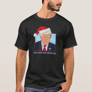 T-shirt Le président Trump Joyeux flocon de neige de Noël