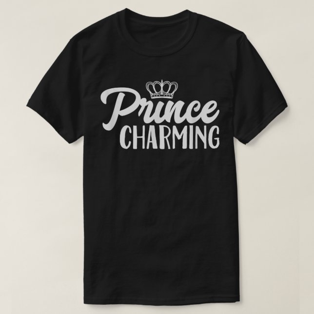 T-shirt Le Prince Charming avec CrownFairy Tale Hero Charm (Design devant)